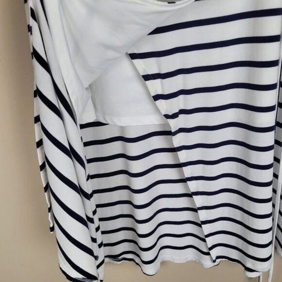 Lovers + Friends Size S Temptations Striped Skirt Navy Blue White - Picture 6 of 12